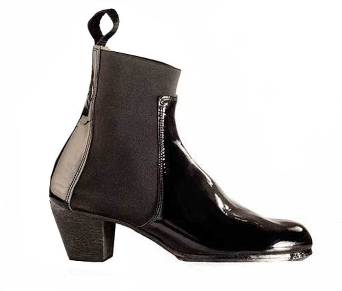 Boto elástico. Custom Begoña Cervera Flamenco Shoes. Elastic Flamenco Ankle Boots for Woman